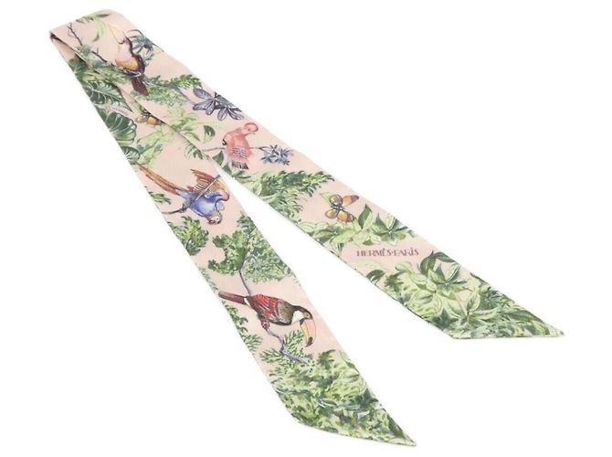 Silk In Hermès Pañuelo Hermes Twilly 061798S Rosa
