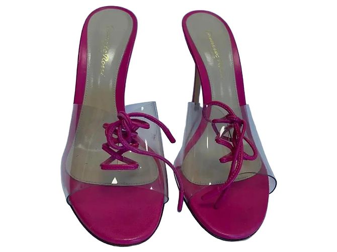 Sandali Gianvito Rossi in pelle rosa e PVC