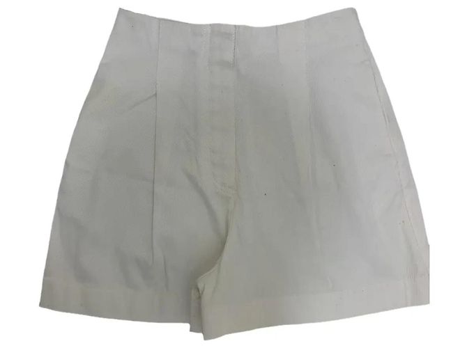 Fendi Mini Shorts de Denim Branco