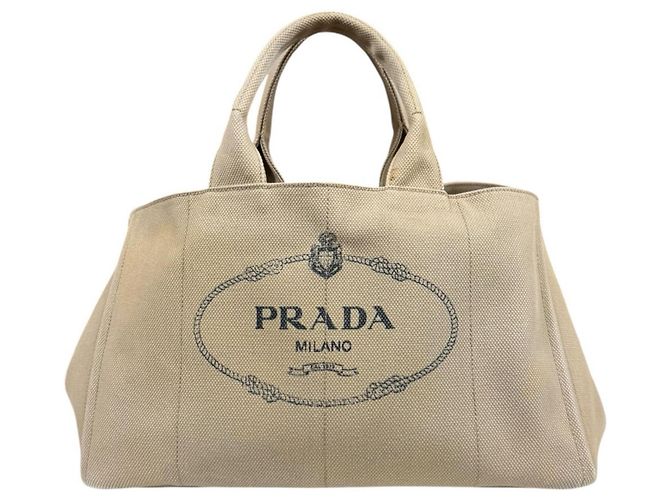 Borsa Tote Prada Canapa L Beige