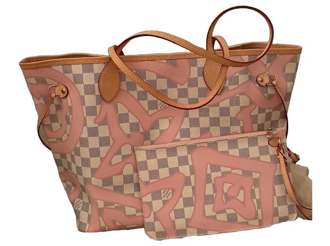 Sac cabas Louis Vuitton Monogram Graffiti Rose Beige