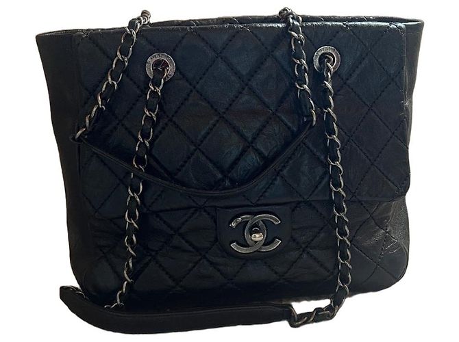 Borsa Chanel in pelle trapuntata nera Nero