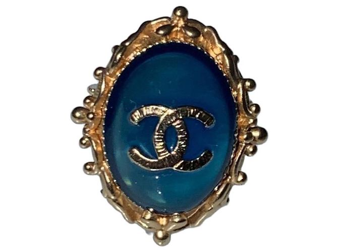 Anello Chanel Camélia Blu