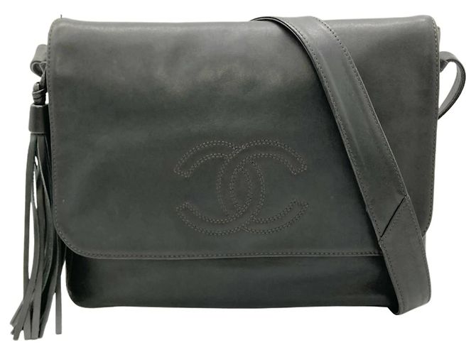 Borsa a Spalla Chanel Large Coco Tassel Nero