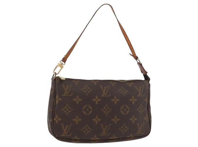 LOUIS VUITTON Monogram Pochette Accessoires Cartera M51980 LV Auth BA12601 Monograma