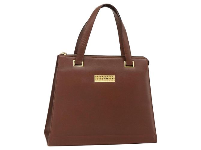 Borsa Christian Dior in pelle marrone oro Auth 178764 D'oro