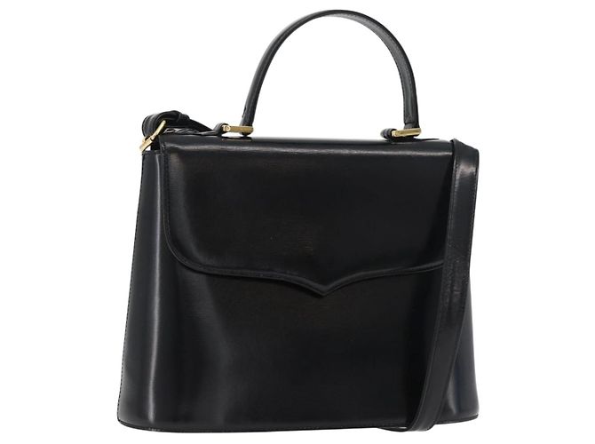 Borsa SAINT LAURENT in pelle 2way Nera Oro Auth 180103 Nero D'oro