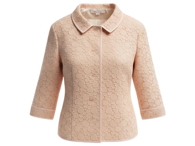 Marc Jacobs Light Pink / Peach Silk Lined Lace Jacket