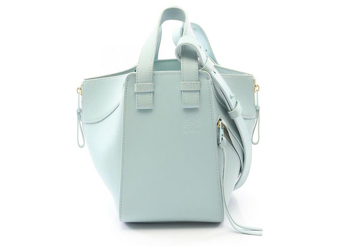 Loewe Hammock Bag - Gebrauchte Lederhandtasche Blau