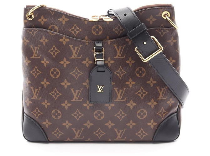 Borsa a tracolla Louis Vuitton Odeon NM MM Marrone Nero