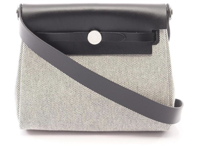 Sac à bandoulière Hermès Herbag Zip Mini Marron Noir