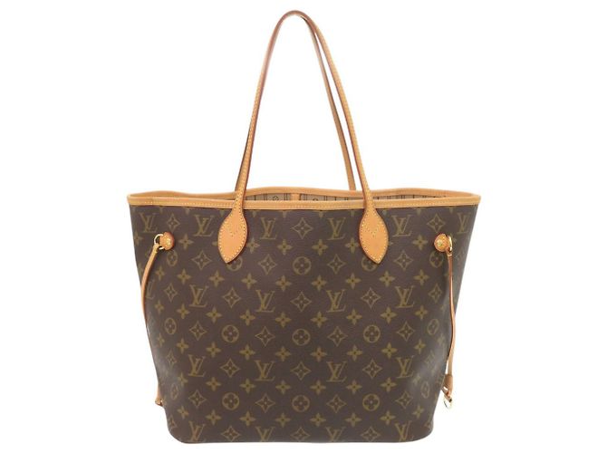 Louis Vuitton Neverfull MM Monogram Tote Bag Brown