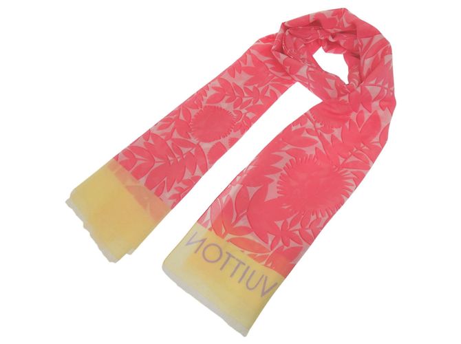 Pareo Louis Vuitton Tropical Flower Shawl Rosa Bianco Giallo