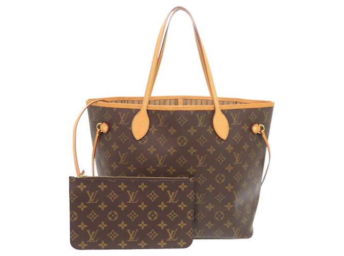 Sac cabas Louis Vuitton Neverfull MM Marron Monogramme