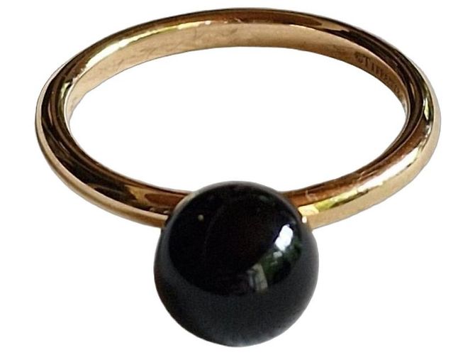Autre Marque Anello Tiffany & Co. Hardware in oro rosa e onice nero