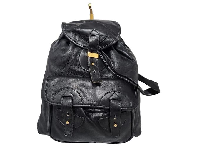 Gucci Black Leather Backpack