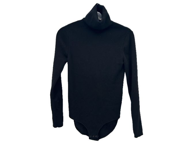 Autre Marque Schwarzer Rollkragen-Body