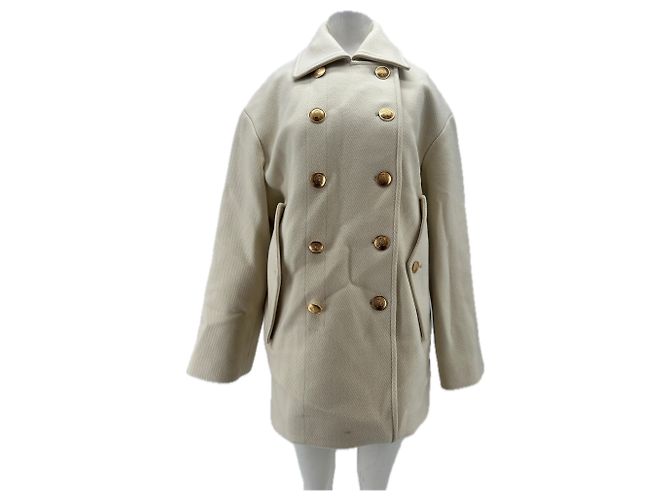 Tommy Hilfiger Wollmantel Beige Größe 34
