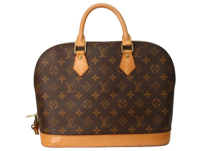 Sac à main Louis Vuitton Monogram Alma Beige