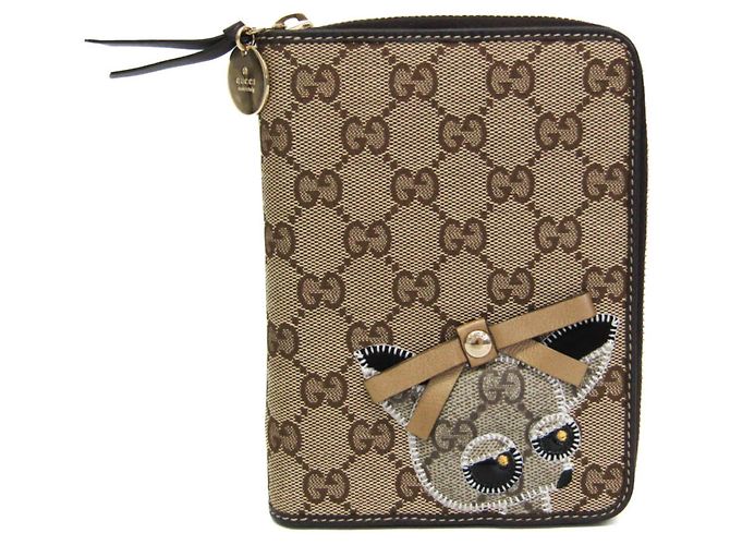 Copertina per agenda di dimensioni compatte Gucci Marrone Beige