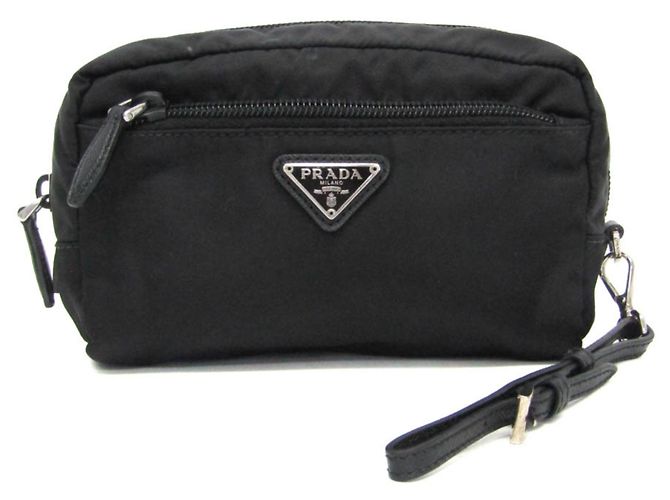 Pochette in pelle Prada VELA 1NE393 da donna Nero