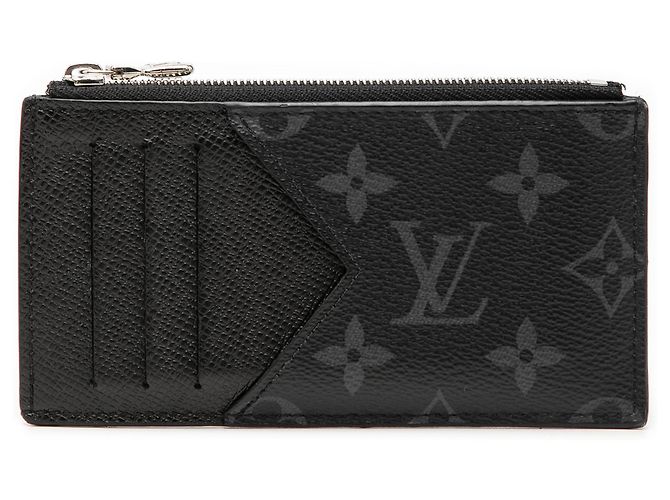 Louis Vuitton Black Monogram Eclipse Taigarama Kartenetui Schwarz