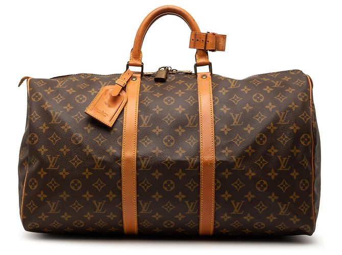 Louis Vuitton Marrom Monogram Keepall 50