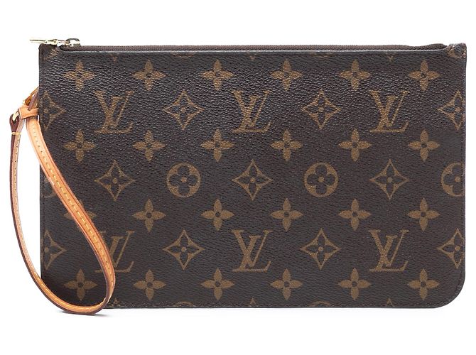 Pochette Neverfull Louis Vuitton Marrón Monogram Castaño