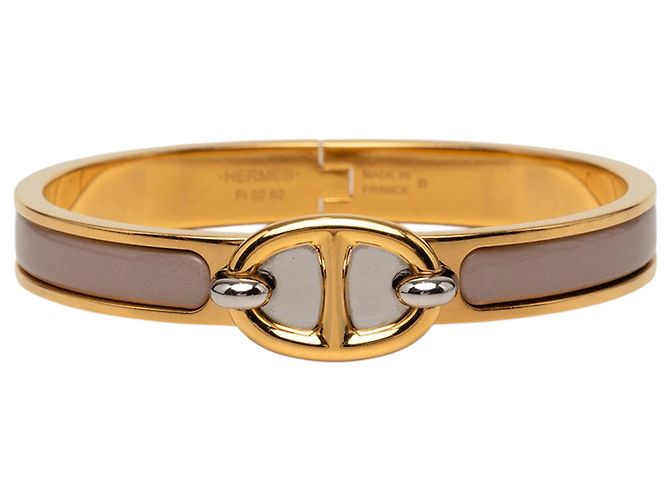 Bracciale Hermès Brown Mini Enamel Clic Chaine d Ancre PM Marrone
