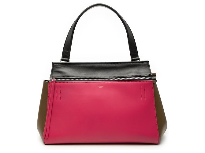 Céline Celine Handtasche aus dreifarbigem Leder in Pink, Größe Medium