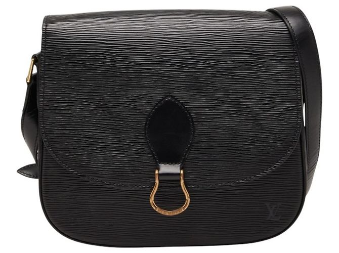 Borsa a tracolla Epi Saint Cloud Louis Vuitton Nero