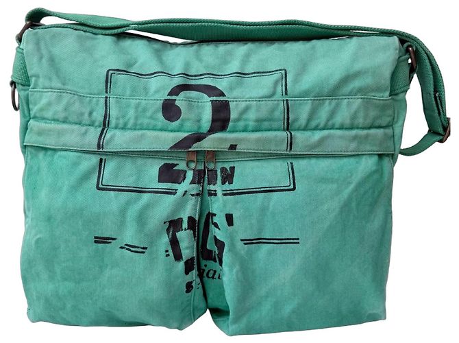 Dolce & Gabbana Green Canvas Shoulder Bag