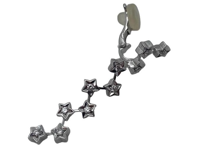 Orecchini Chanel Comet in platino e diamanti Argento