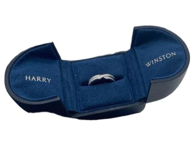 Harry Winston HW Platin Diamantring Silber