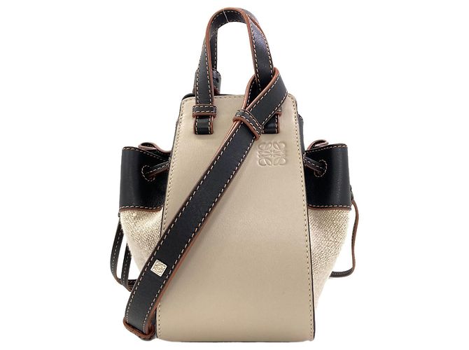 Borsa a mano Hammock Mini 2-Way Loewe Nero Beige