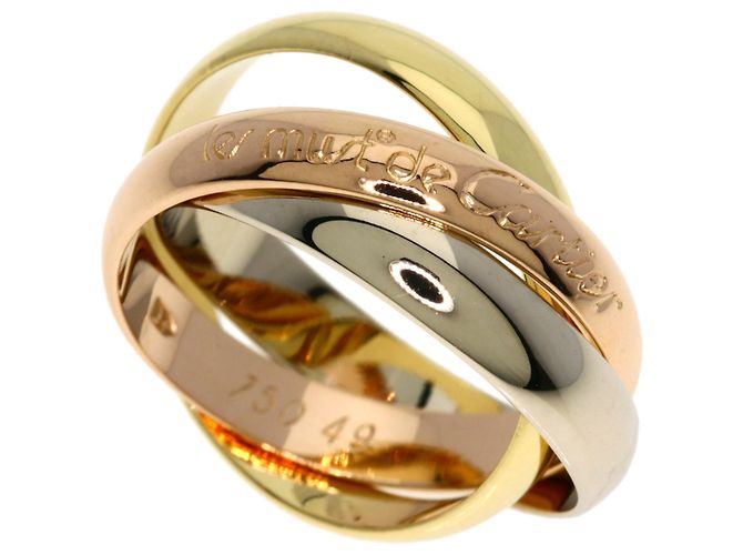 Anello Cartier Trinity in oro bianco oro giallo e oro rosa