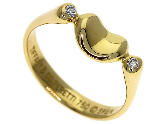 Elsa Peretti Anillo Bean de 2 piezas de diamante de Tiffany & Co. en oro amarillo de 18K