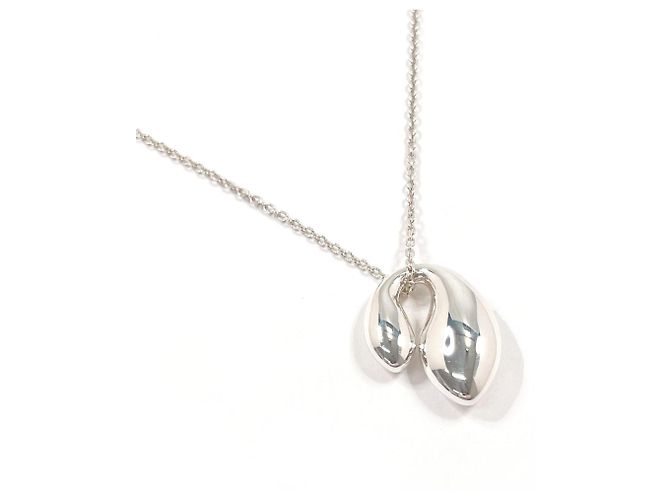 Tiffany & Co Tiffany Double Teardrop Elsa Peretti Halskette Silber