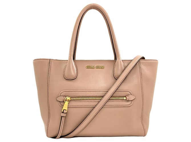 Sac cabas 2-en-1 en cuir Miu Miu