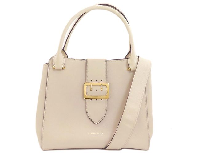 Bolsa Tote 2-Way com Fivela Burberry Bege