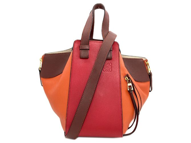 Borsa a 2 modi Loewe Hammock Small Marrone Arancione 