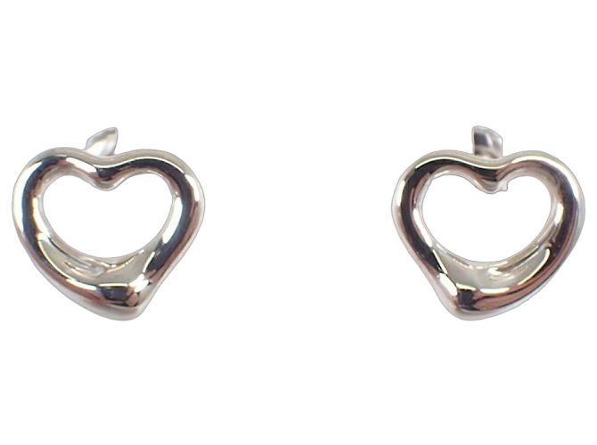 Pendientes de botón en forma de corazón en plata 925 Tiffany & Co.