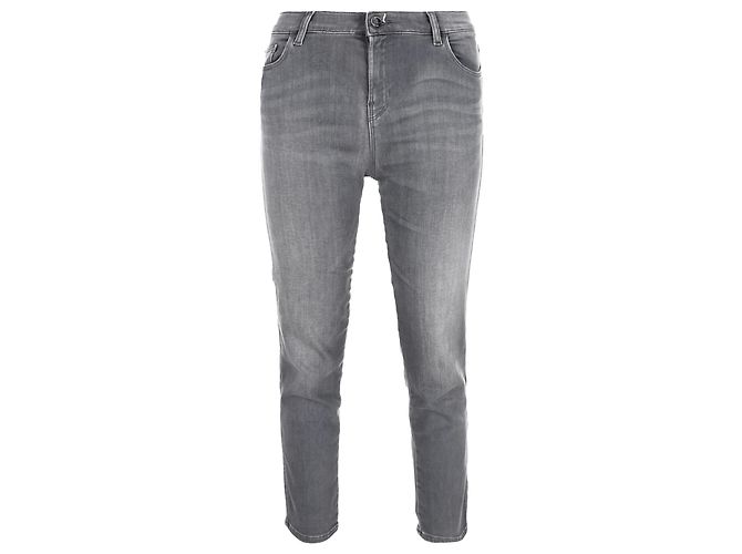 Vaqueros Slim Washed Armani Jeans en algodón gris