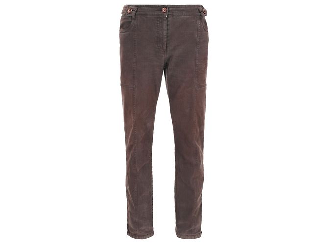 Jeans Slim-Fit Max Mara Weekend en algodón marrón Castaño Roja