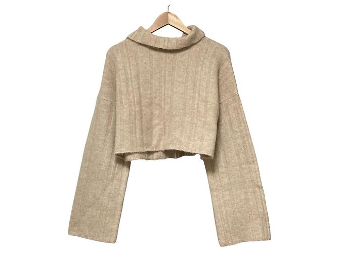 Autre Marque LE CIEL BLEU Alpaca Blend Pullover Beige