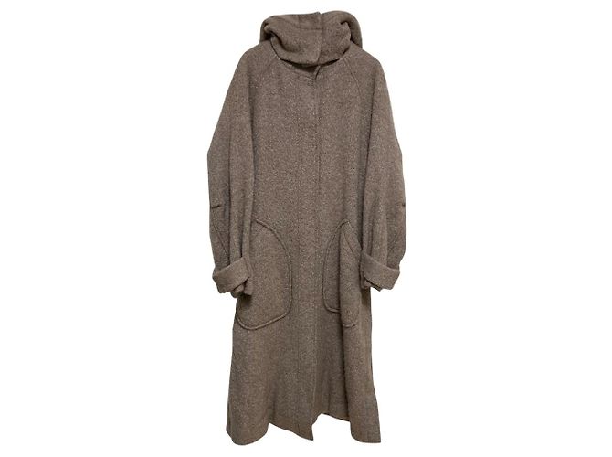 Autre Marque Cappotto in misto lana e mohair MAISON SPECIAL Marrone