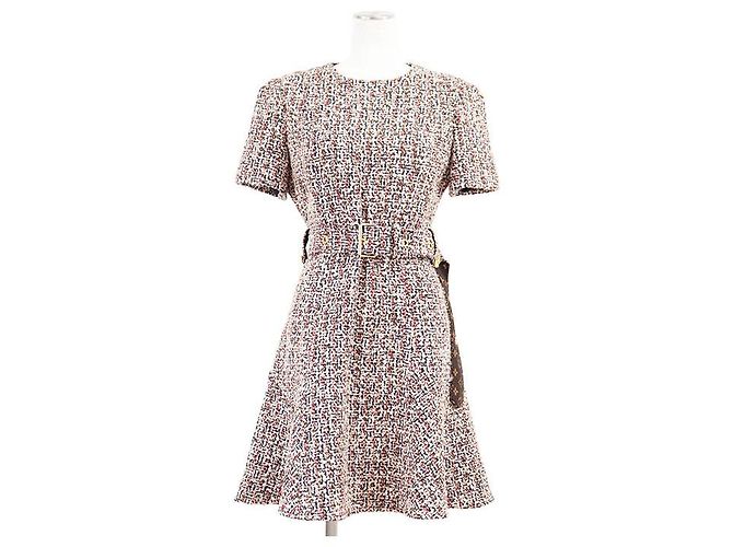 Vestido Skater Louis Vuitton en Tweed Monogram Multicolor