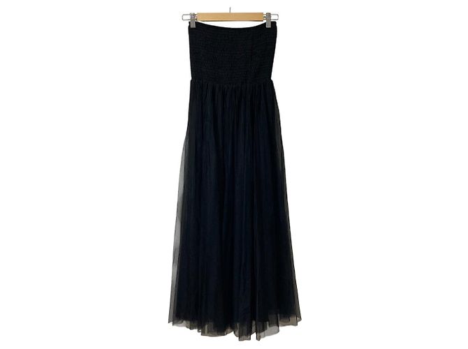 Autre Marque Vestido com pregas Diagram Preto