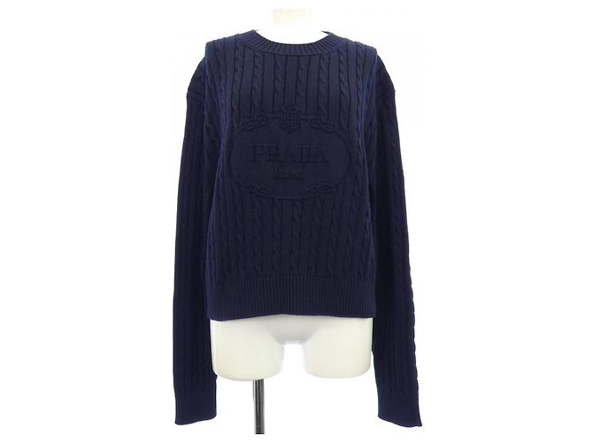 Top de punto Prada Azul Azul marino