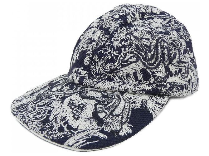 Boné Christian Dior D-PLAYER Toile de Jouy Azul